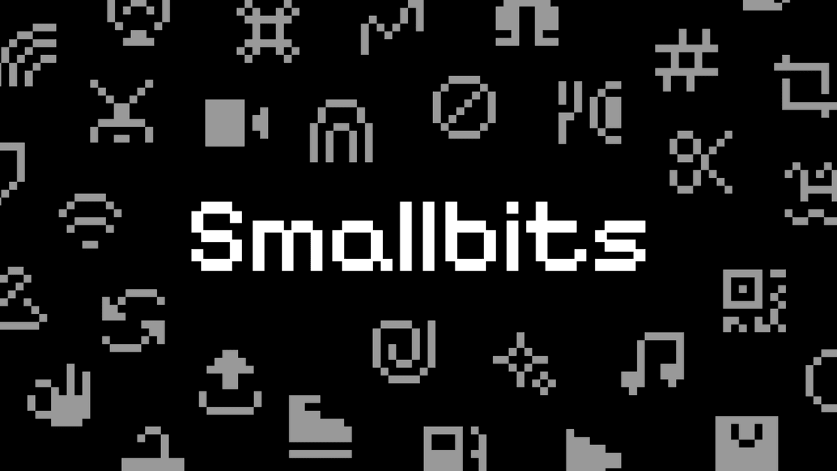 Smallbits – 290+ pixelated icons on an 8×8 grid